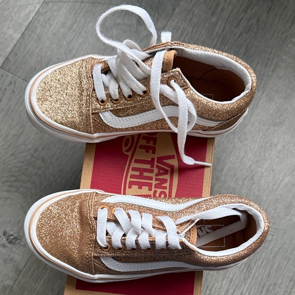 Vans Kids Sparkling Gold Sneakers - Picture 6 of 8